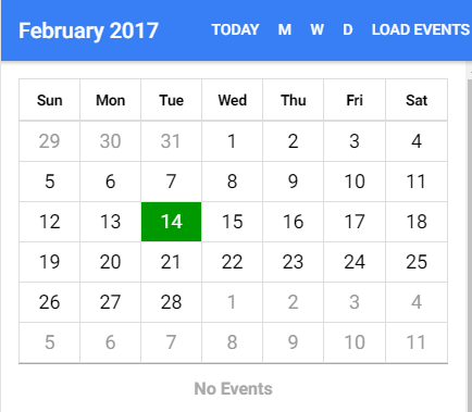 Ionic 2 - Calendar